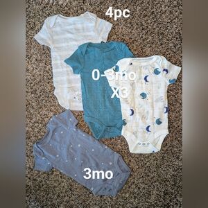 Blue and White Kids One Piece Set